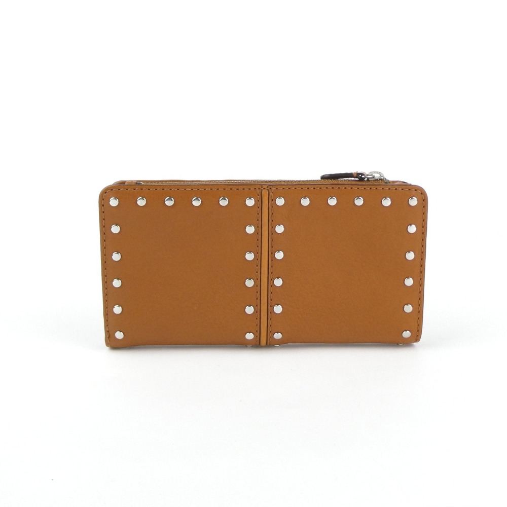 Michael Kors Tan Leather Rivets Bifold Wallet - Picture 6 of 15